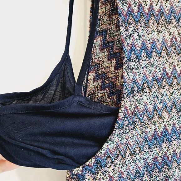 Anthropologie Maeve Swingy Drop Waist Chevron Westwater Knit Dress - Picture 8 of 10